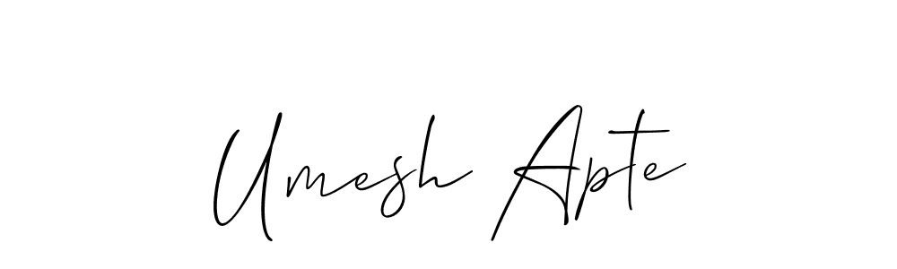 Also we have Umesh Apte name is the best signature style. Create professional handwritten signature collection using Allison_Script autograph style. Umesh Apte signature style 2 images and pictures png