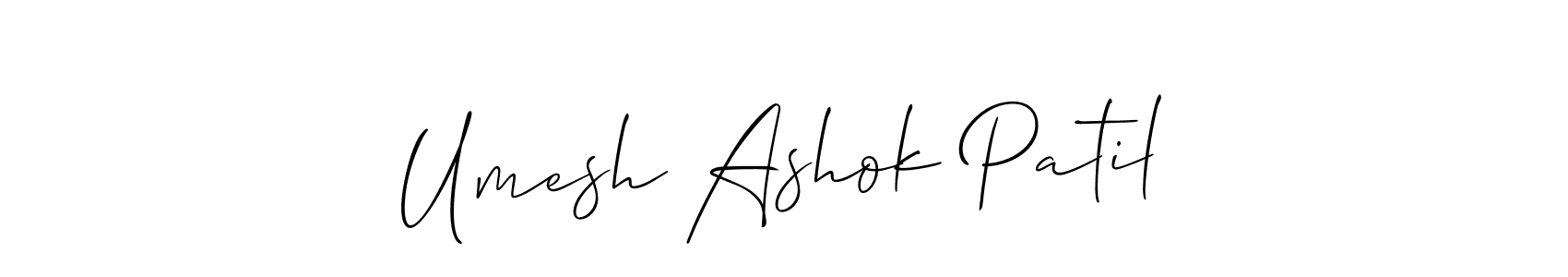 This is the best signature style for the Umesh Ashok Patil name. Also you like these signature font (Allison_Script). Mix name signature. Umesh Ashok Patil signature style 2 images and pictures png