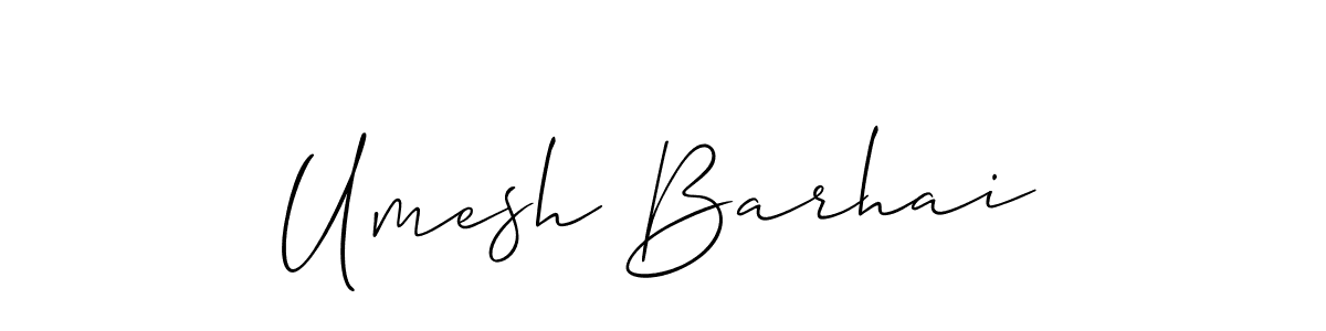 Similarly Allison_Script is the best handwritten signature design. Signature creator online .You can use it as an online autograph creator for name Umesh Barhai. Umesh Barhai signature style 2 images and pictures png