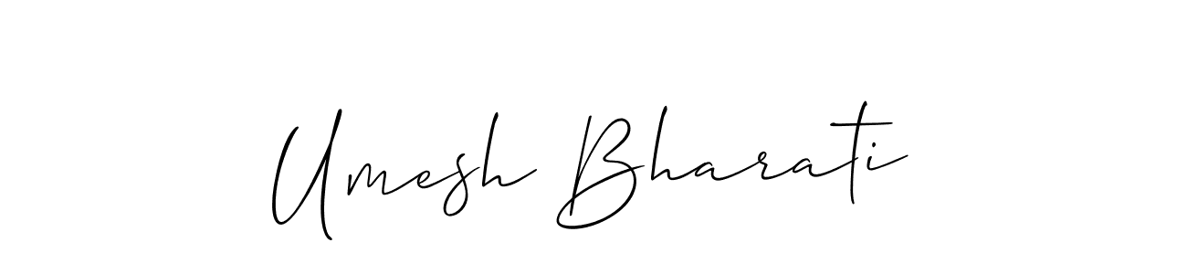 Design your own signature with our free online signature maker. With this signature software, you can create a handwritten (Allison_Script) signature for name Umesh Bharati. Umesh Bharati signature style 2 images and pictures png