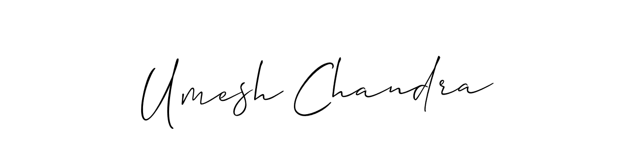 Make a beautiful signature design for name Umesh Chandra. With this signature (Allison_Script) style, you can create a handwritten signature for free. Umesh Chandra signature style 2 images and pictures png