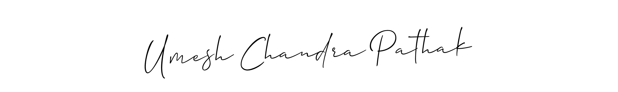 Create a beautiful signature design for name Umesh Chandra Pathak. With this signature (Allison_Script) fonts, you can make a handwritten signature for free. Umesh Chandra Pathak signature style 2 images and pictures png