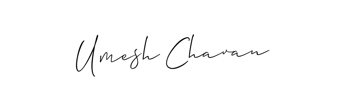 How to make Umesh Chavan name signature. Use Allison_Script style for creating short signs online. This is the latest handwritten sign. Umesh Chavan signature style 2 images and pictures png