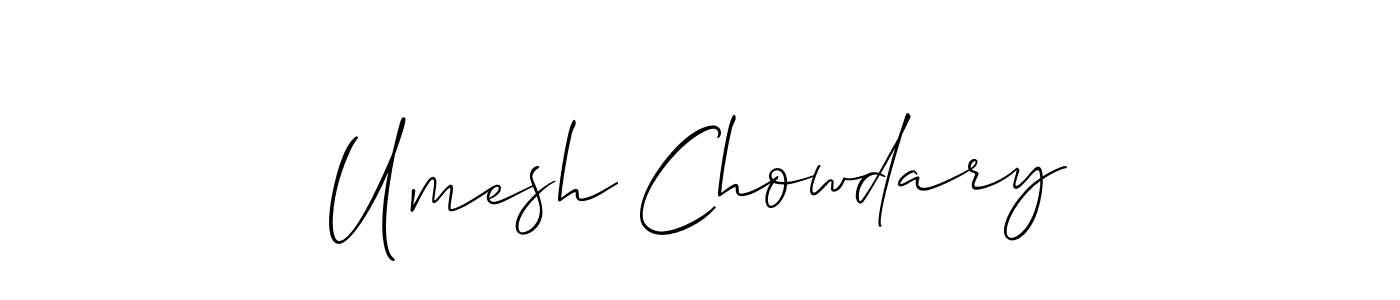 Create a beautiful signature design for name Umesh Chowdary. With this signature (Allison_Script) fonts, you can make a handwritten signature for free. Umesh Chowdary signature style 2 images and pictures png