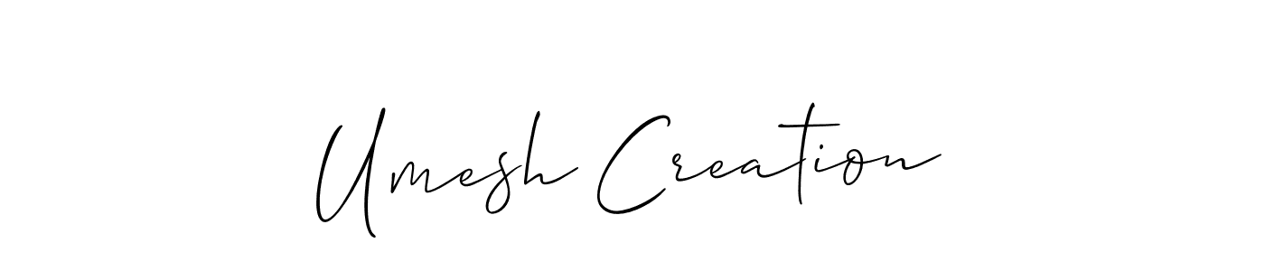 How to make Umesh Creation name signature. Use Allison_Script style for creating short signs online. This is the latest handwritten sign. Umesh Creation signature style 2 images and pictures png