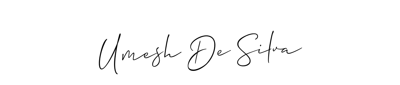 Make a beautiful signature design for name Umesh De Silva. With this signature (Allison_Script) style, you can create a handwritten signature for free. Umesh De Silva signature style 2 images and pictures png