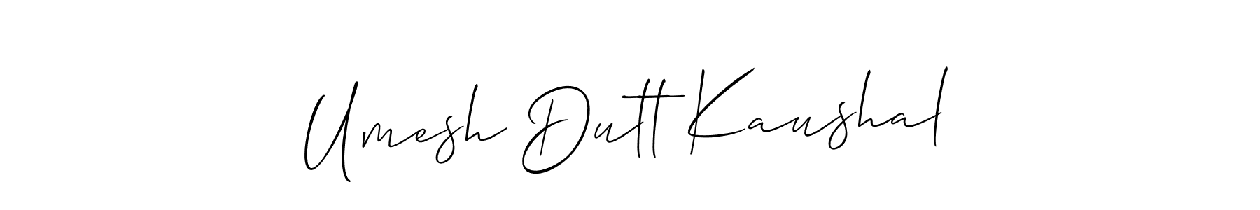 How to make Umesh Dutt Kaushal name signature. Use Allison_Script style for creating short signs online. This is the latest handwritten sign. Umesh Dutt Kaushal signature style 2 images and pictures png