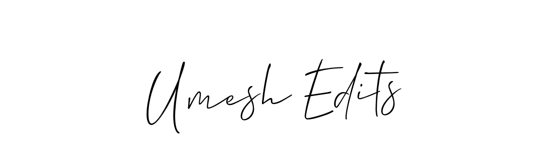 The best way (Allison_Script) to make a short signature is to pick only two or three words in your name. The name Umesh Edits include a total of six letters. For converting this name. Umesh Edits signature style 2 images and pictures png