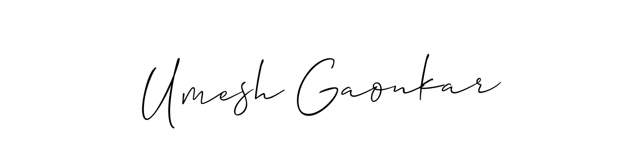 Make a short Umesh Gaonkar signature style. Manage your documents anywhere anytime using Allison_Script. Create and add eSignatures, submit forms, share and send files easily. Umesh Gaonkar signature style 2 images and pictures png