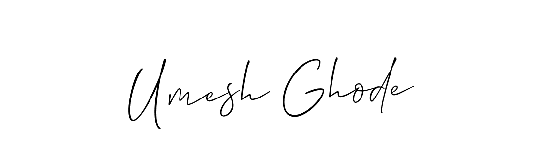 Allison_Script is a professional signature style that is perfect for those who want to add a touch of class to their signature. It is also a great choice for those who want to make their signature more unique. Get Umesh Ghode name to fancy signature for free. Umesh Ghode signature style 2 images and pictures png