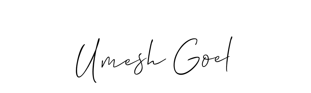 How to Draw Umesh Goel signature style? Allison_Script is a latest design signature styles for name Umesh Goel. Umesh Goel signature style 2 images and pictures png