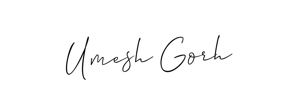 Use a signature maker to create a handwritten signature online. With this signature software, you can design (Allison_Script) your own signature for name Umesh Gorh. Umesh Gorh signature style 2 images and pictures png