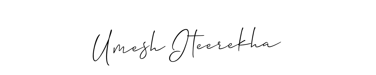 Also we have Umesh Iteerekha name is the best signature style. Create professional handwritten signature collection using Allison_Script autograph style. Umesh Iteerekha signature style 2 images and pictures png