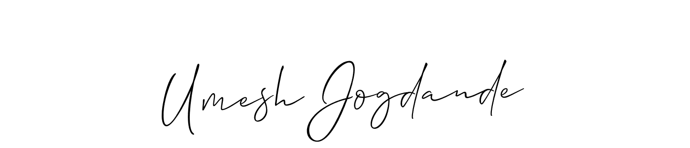 if you are searching for the best signature style for your name Umesh Jogdande. so please give up your signature search. here we have designed multiple signature styles  using Allison_Script. Umesh Jogdande signature style 2 images and pictures png