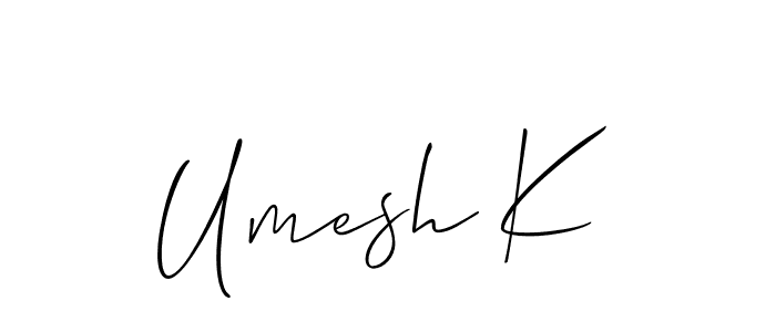 Best and Professional Signature Style for Umesh K. Allison_Script Best Signature Style Collection. Umesh K signature style 2 images and pictures png