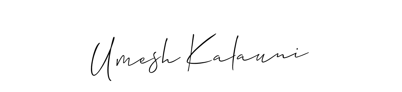 if you are searching for the best signature style for your name Umesh Kalauni. so please give up your signature search. here we have designed multiple signature styles  using Allison_Script. Umesh Kalauni signature style 2 images and pictures png