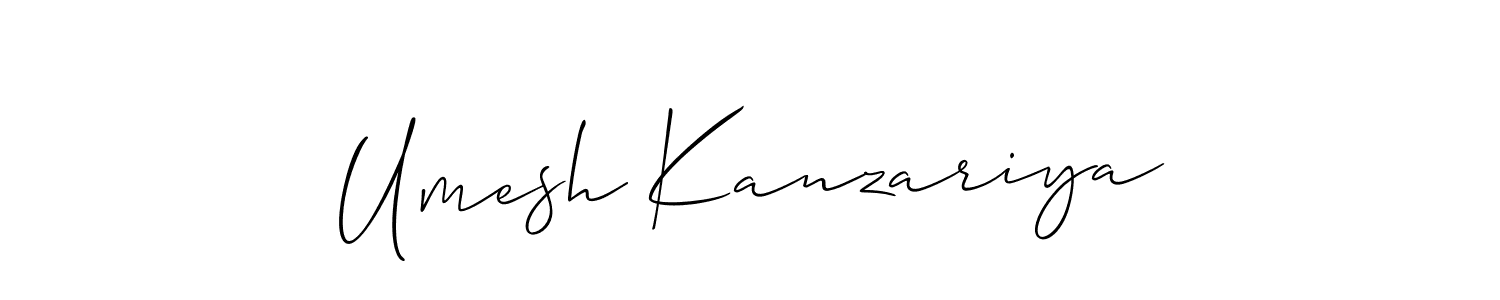 Design your own signature with our free online signature maker. With this signature software, you can create a handwritten (Allison_Script) signature for name Umesh Kanzariya. Umesh Kanzariya signature style 2 images and pictures png