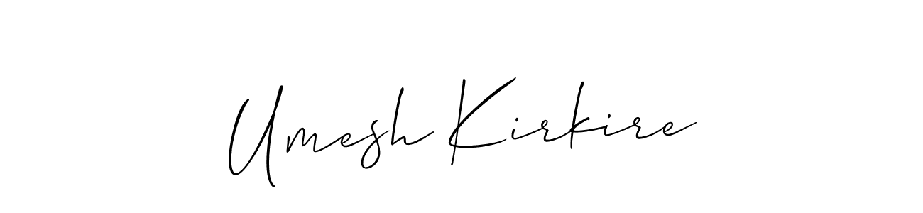 Create a beautiful signature design for name Umesh Kirkire. With this signature (Allison_Script) fonts, you can make a handwritten signature for free. Umesh Kirkire signature style 2 images and pictures png