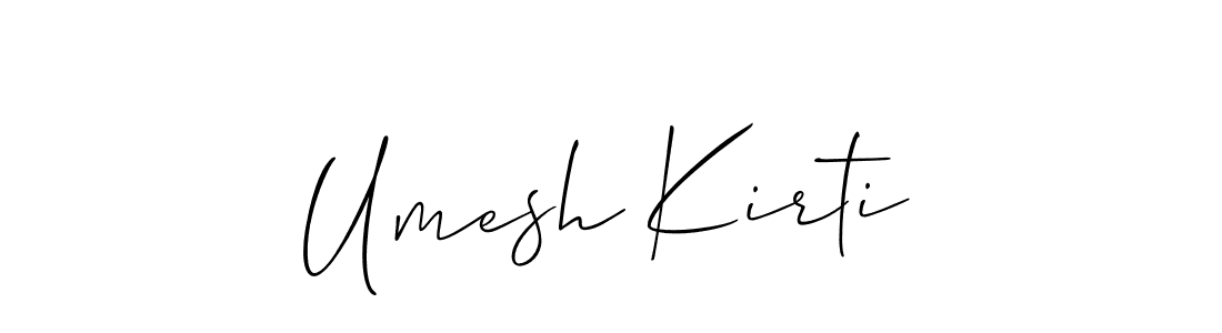 Also You can easily find your signature by using the search form. We will create Umesh Kirti name handwritten signature images for you free of cost using Allison_Script sign style. Umesh Kirti signature style 2 images and pictures png