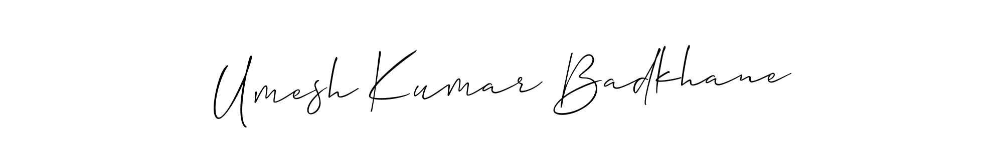 This is the best signature style for the Umesh Kumar Badkhane name. Also you like these signature font (Allison_Script). Mix name signature. Umesh Kumar Badkhane signature style 2 images and pictures png