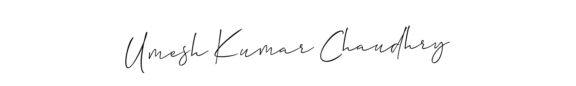 Also we have Umesh Kumar Chaudhry name is the best signature style. Create professional handwritten signature collection using Allison_Script autograph style. Umesh Kumar Chaudhry signature style 2 images and pictures png