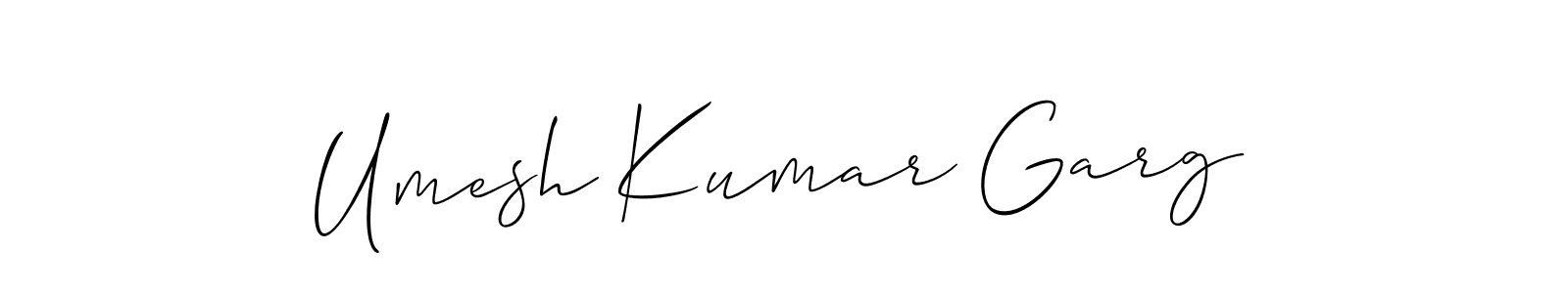 Umesh Kumar Garg stylish signature style. Best Handwritten Sign (Allison_Script) for my name. Handwritten Signature Collection Ideas for my name Umesh Kumar Garg. Umesh Kumar Garg signature style 2 images and pictures png