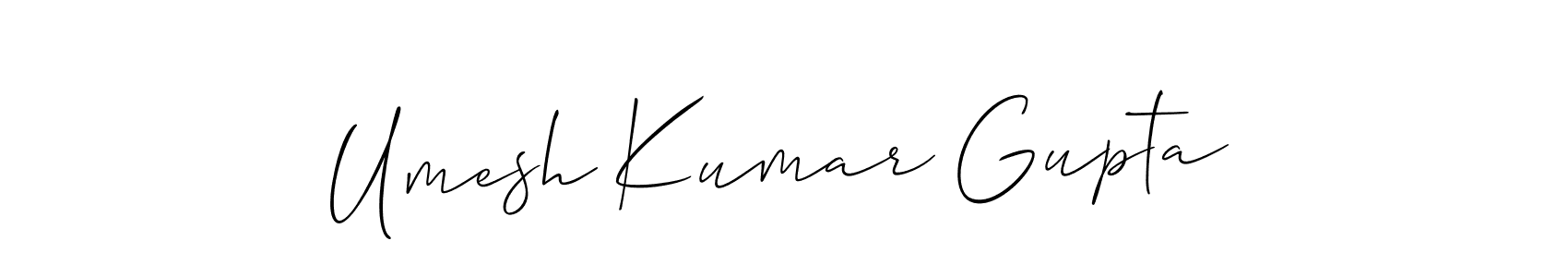 Also we have Umesh Kumar Gupta name is the best signature style. Create professional handwritten signature collection using Allison_Script autograph style. Umesh Kumar Gupta signature style 2 images and pictures png
