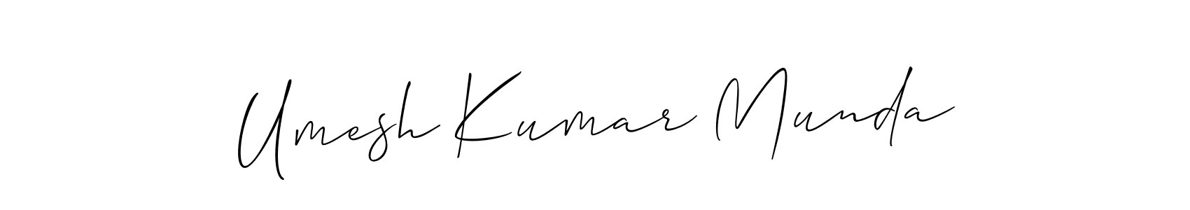This is the best signature style for the Umesh Kumar Munda name. Also you like these signature font (Allison_Script). Mix name signature. Umesh Kumar Munda signature style 2 images and pictures png