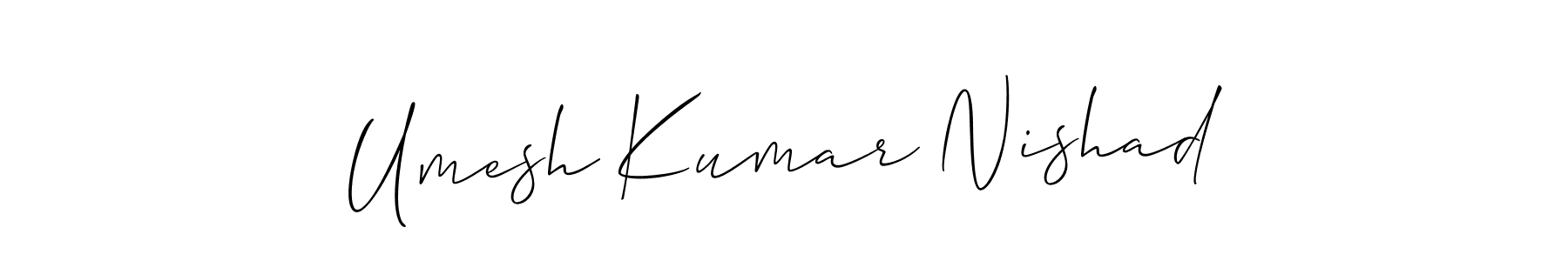 Make a beautiful signature design for name Umesh Kumar Nishad. With this signature (Allison_Script) style, you can create a handwritten signature for free. Umesh Kumar Nishad signature style 2 images and pictures png