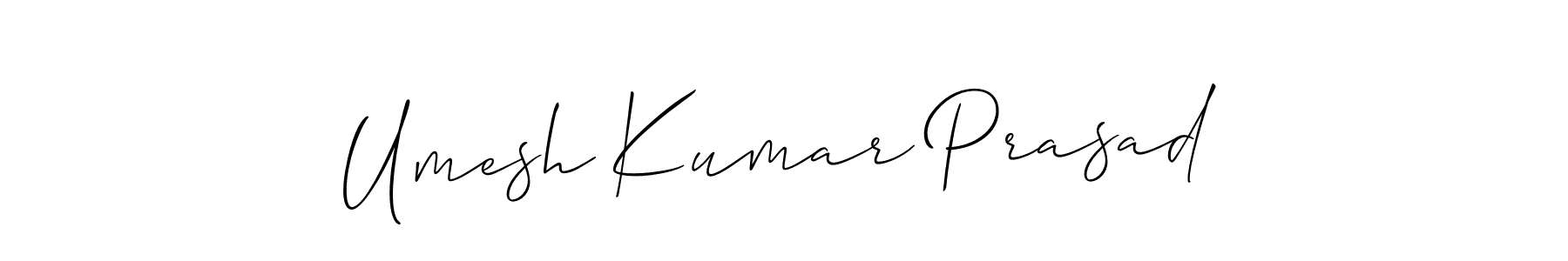 Design your own signature with our free online signature maker. With this signature software, you can create a handwritten (Allison_Script) signature for name Umesh Kumar Prasad. Umesh Kumar Prasad signature style 2 images and pictures png