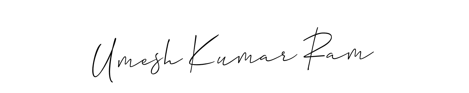 Use a signature maker to create a handwritten signature online. With this signature software, you can design (Allison_Script) your own signature for name Umesh Kumar Ram. Umesh Kumar Ram signature style 2 images and pictures png