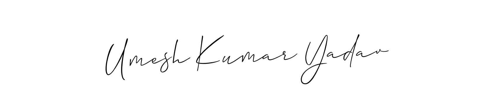 Also You can easily find your signature by using the search form. We will create Umesh Kumar Yadav name handwritten signature images for you free of cost using Allison_Script sign style. Umesh Kumar Yadav signature style 2 images and pictures png