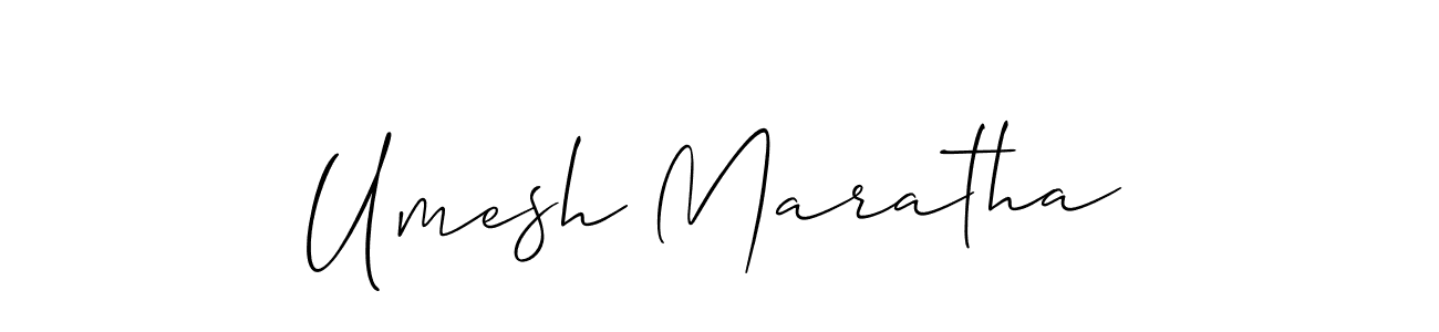 Design your own signature with our free online signature maker. With this signature software, you can create a handwritten (Allison_Script) signature for name Umesh Maratha. Umesh Maratha signature style 2 images and pictures png