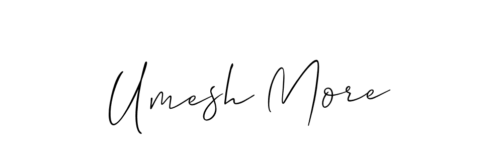 Use a signature maker to create a handwritten signature online. With this signature software, you can design (Allison_Script) your own signature for name Umesh More. Umesh More signature style 2 images and pictures png