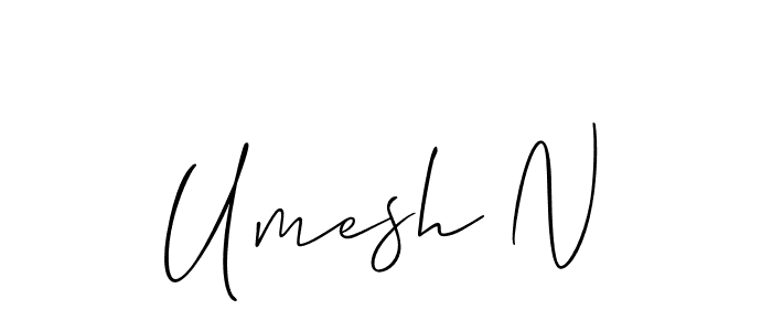 Similarly Allison_Script is the best handwritten signature design. Signature creator online .You can use it as an online autograph creator for name Umesh N. Umesh N signature style 2 images and pictures png
