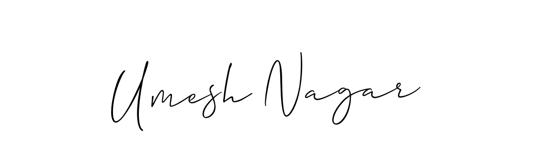 How to make Umesh Nagar name signature. Use Allison_Script style for creating short signs online. This is the latest handwritten sign. Umesh Nagar signature style 2 images and pictures png