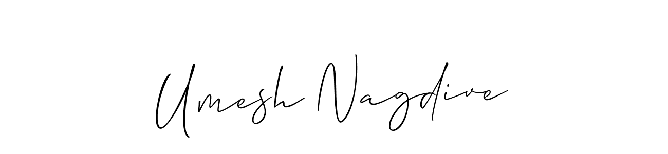 Create a beautiful signature design for name Umesh Nagdive. With this signature (Allison_Script) fonts, you can make a handwritten signature for free. Umesh Nagdive signature style 2 images and pictures png