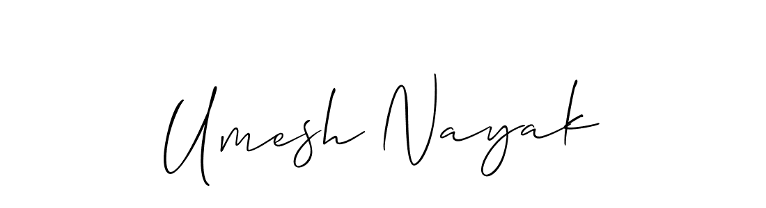 Use a signature maker to create a handwritten signature online. With this signature software, you can design (Allison_Script) your own signature for name Umesh Nayak. Umesh Nayak signature style 2 images and pictures png