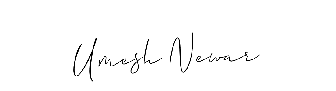 Make a beautiful signature design for name Umesh Newar. With this signature (Allison_Script) style, you can create a handwritten signature for free. Umesh Newar signature style 2 images and pictures png