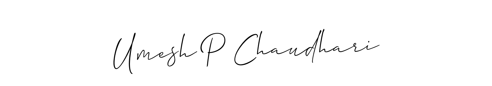 Best and Professional Signature Style for Umesh P Chaudhari. Allison_Script Best Signature Style Collection. Umesh P Chaudhari signature style 2 images and pictures png