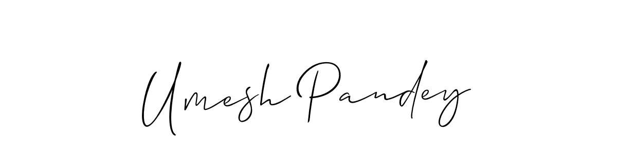 Create a beautiful signature design for name Umesh Pandey. With this signature (Allison_Script) fonts, you can make a handwritten signature for free. Umesh Pandey signature style 2 images and pictures png