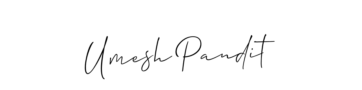 Create a beautiful signature design for name Umesh Pandit. With this signature (Allison_Script) fonts, you can make a handwritten signature for free. Umesh Pandit signature style 2 images and pictures png