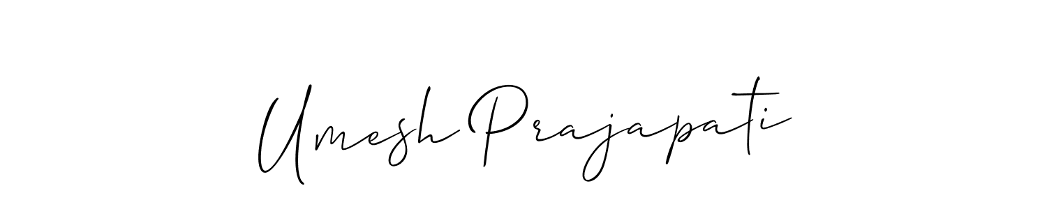 The best way (Allison_Script) to make a short signature is to pick only two or three words in your name. The name Umesh Prajapati include a total of six letters. For converting this name. Umesh Prajapati signature style 2 images and pictures png