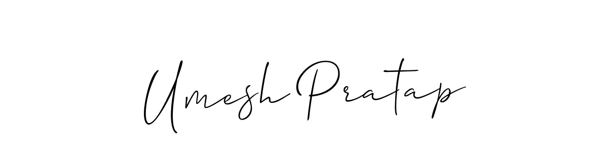 Allison_Script is a professional signature style that is perfect for those who want to add a touch of class to their signature. It is also a great choice for those who want to make their signature more unique. Get Umesh Pratap name to fancy signature for free. Umesh Pratap signature style 2 images and pictures png
