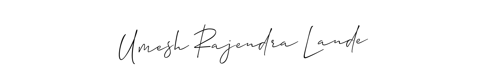 How to make Umesh Rajendra Lande signature? Allison_Script is a professional autograph style. Create handwritten signature for Umesh Rajendra Lande name. Umesh Rajendra Lande signature style 2 images and pictures png