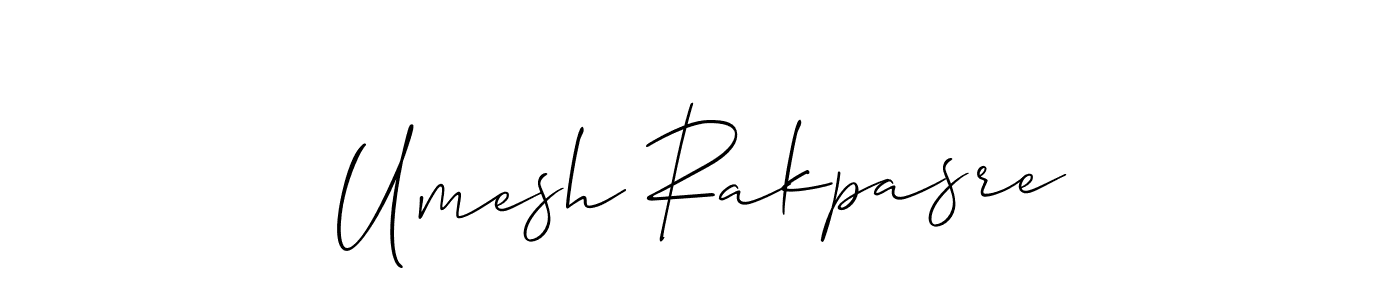 Design your own signature with our free online signature maker. With this signature software, you can create a handwritten (Allison_Script) signature for name Umesh Rakpasre. Umesh Rakpasre signature style 2 images and pictures png