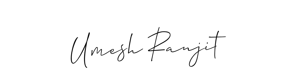 Design your own signature with our free online signature maker. With this signature software, you can create a handwritten (Allison_Script) signature for name Umesh Ranjit. Umesh Ranjit signature style 2 images and pictures png