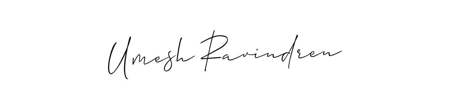How to make Umesh Ravindren signature? Allison_Script is a professional autograph style. Create handwritten signature for Umesh Ravindren name. Umesh Ravindren signature style 2 images and pictures png