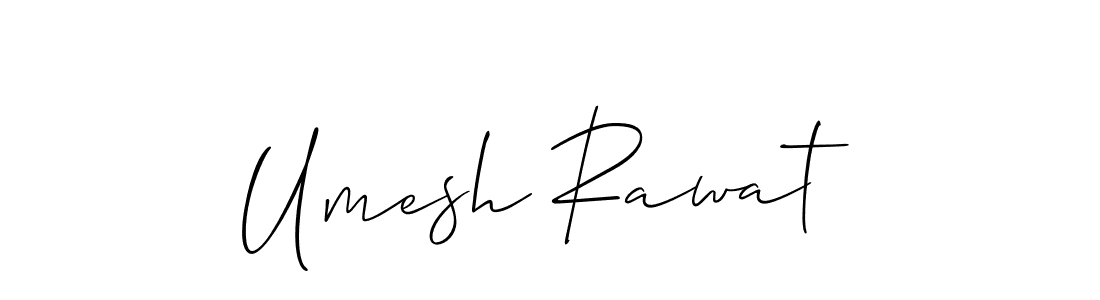 Allison_Script is a professional signature style that is perfect for those who want to add a touch of class to their signature. It is also a great choice for those who want to make their signature more unique. Get Umesh Rawat name to fancy signature for free. Umesh Rawat signature style 2 images and pictures png