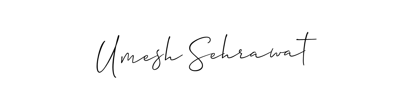 Use a signature maker to create a handwritten signature online. With this signature software, you can design (Allison_Script) your own signature for name Umesh Sehrawat. Umesh Sehrawat signature style 2 images and pictures png